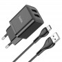 Зарядное устройство USB Type-C, Hoco N25 черный
