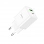 Зарядное устройство USB QC + PD 20W, Hoco N28 белый