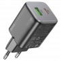 Сетевое зарядное Hoco N41 PD 20W + USB QC3.0, черный