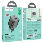 Сетевое зарядное Hoco N41 PD 20W + USB QC3.0, черный