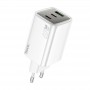 Сетевое зарядное Hoco N49 PD 65W + USB QC3.0, белый