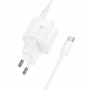 Сетевое зарядное Hoco N64 PD 20W, набор с кабелем Type-C - Type-C, белый