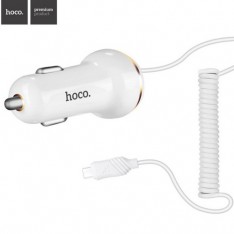 Автомобильное зарядное устройство Hoco Z14 Single port with micro cable, 3.4A, цвет белый