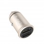 Зарядное для телефона в машину, 2 USB порта, Hoco Z30, золотистый