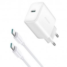 Сетевое зарядное Joyroom JR-TCF24 30W PD Charger, набор с кабелем Type-C - Type-C, белый