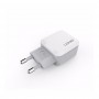 Зарядка для  Айфон  с двумя USB выходами LDNIO A2202 с кабелем lightning, ток 2,1A, белое