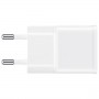 Зарядка для телефона Samsung EP-TA20EWECGRU, кабель Type-C, белый