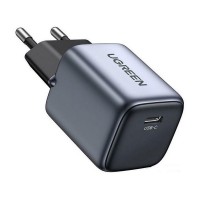 Сетевое зарядное UGREEN CD318-90664, Nexode 20W USB-C PD GaN Fast Charger Space Gray