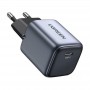 Сетевое зарядное UGREEN CD318-90664, Nexode 20W USB-C PD GaN Fast Charger Space Gray