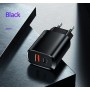 телефон зарядка USAMS US-CC121 T35 1 USB 1 Type-C QC 3 .0 PD 3.0, 20W, черный