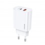 Сетевое зарядное USAMS US-CC121 T35 1 USB 1 Type-C QC 3 .0 PD 3.0, 20W, белый