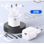 зарядка для iphone 12 USAMS US-CC124 T36 1 Type-C PD 3.0, 20W, белый