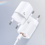Быстрая зарядка USB USAMS  T37, 20W, белый